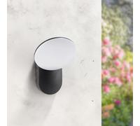 M Ledme - Applique murale LED Hubb 10W pour extérieur, lumière chaude 3000K, 920 lumens, étanche IP54, finition noire moderne, éclairage décoratif pour terrasse, jardin ou façade