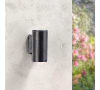 M Ledme - Applique murale LED tube noir 2X3W, lumière chaude 3000K, étanche IP54, design moderne pour jardin, terrasse, entrée et patio
