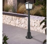 M Ledme - Lanterne d'extérieur House Series - Étanchéité IP44, trois douilles E27, applique murale en acier noir et verre pour jardin, terrasse ou entrée (ampoule non incluse)