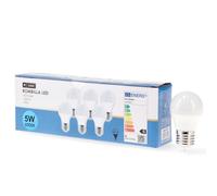 M Ledme Lot de 6 Ampoules LED E27 G45 5W, 450 lm, Lumière Froide 6000K, Angle 200°, IP20, 42 x 76 mm, Aluminium et PC, LM7602