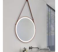 M Ledme - Miroir de Salle de Bain Lumineux 60x60cm, Miroir Circulaire Salares 15W, Intensité Variable, 3 Couleurs d'éclairage, Interrupteur Tactile, IP44, Verre trempé HD avec Cordon