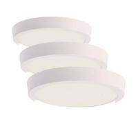 M Ledme - Panneau de surface Slim Series 20W, 2000lm, lumière froide (6000k). Plafonnier d'intérieur IP20. Idéal pour salle de bain, cuisine, chambre. Facile à installer, LM5243. (Lot de 3)