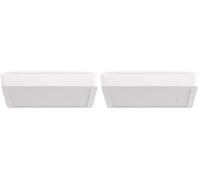 M Ledme - Plafonnier carré Slim Series, 20 W, 2 000 lm, lumière chaude (3 000 K). Plafonnier d'intérieur IP20. Idéal pour cuisine, chambre, salle de bain. Installation facile, LM5255. (Lot de 2)
