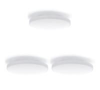 M Ledme - Plafonnier LED 30W, Lampe de plafond pour salle de bain IP44, 3000 lumens, Couleur Lumière Neutre (4500K) pour Salle de bain, Cuisine, Balcon, LM8255 (Lot de 3)