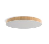 M Ledme - Plafonnier Led Bois Neox 24W, ø30 cm, lumière variable de la lumière froide à la lumière chaude 3000K-6000K, idéal pour Cuisine, Balcon et Chambre, Wood