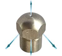 M&M Smartek Buse de nettoyage de tuyaux pour Kärcher Kränzle Nilfisk etc. Nettoyeur haute pression 1/8" 1/4" - Ressort Spirale Rotatif Rigide (Buse rigide 3x arrière 1x avant, 1/4")