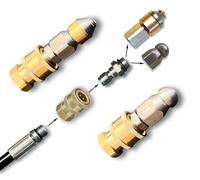 M&M Smartek buse rotative 1/4 Quick Connect pour Kärcher/Nilfisk | Buse rotative en acier inox/laiton pour nettoyage de canalisations; vérifier filetage, taille de jet et pression.