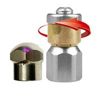 M&M Smartek buse rotative 1/8 pour Kärcher/WAP, haute pression | Buse rotative en acier inox/laiton pour nettoyage de canalisations; vérifier filetage, taille de jet et pression.
