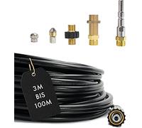 M&M Smartek flexible canalisation compatible avec Nilfisk/KEW, 2 buses | Flexible déboucheur souple pour canalisations et évacuations; contrôler raccord, longueur, buses et pression avant achat.