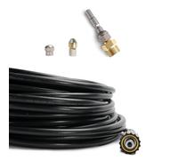 M&M Smartek tuyau déboucheur 10 m buses rigide + rotative, pour Kränzle | Kit déboucheur avec flexible, adaptateurs et buses selon variante; contrôler raccords, pression et contenu avant achat.