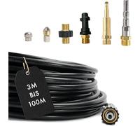M&M Smartek tuyau déboucheur 25 m, kit 7 pièces, pour Nilfisk/KEW, 2 buses | Kit déboucheur avec flexible, adaptateurs et buses selon variante; contrôler raccords, pression et contenu avant achat.