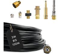 M&M Smartek tuyau déboucheur 25 m, kit 8 pièces, pour Nilfisk/KEW, 2 buses | Kit déboucheur avec flexible, adaptateurs et buses selon variante; contrôler raccords, pression et contenu avant achat.