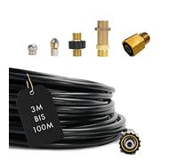 M&M Smartek tuyau déboucheur 3 m, kit 6 pièces, pour Kärcher/Kränzle | Kit déboucheur avec flexible, adaptateurs et buses selon variante; contrôler raccords, pression et contenu avant achat.