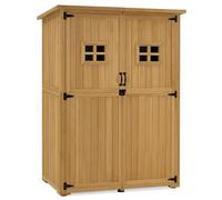 M MCombo Armoire de Jardin en Bois, Petite Maison de Jardin résistante aux intempéries, abri de Jardin Outdoor, 0912D (Nature)