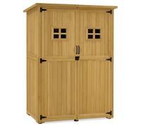M MCombo Armoire de Jardin en Bois, Petite Maison de Jardin résistante aux intempéries, abri de Jardin Outdoor, 0912D-F (Nature)