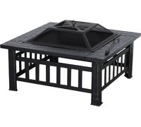 M MCombo Bac à feu avec grille & pare-étincelles 81x81x44,5 cm, 0039