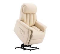 M MCombo Fauteuil de Relaxation électrique réglable Similicuir, Crème, 7299CW