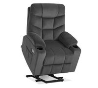 M MCombo Fauteuil TV avec Aide à la montée électrique, Fauteuil avec Aide à la montée, Fauteuil TV avec Fonction inclinable jusqu'à 140°, avec USB 7286