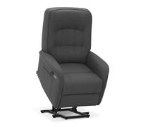 M MCombo Fauteuil TV avec Assistance à la levée électrique à 2 Moteurs, avec Massage et Chauffage, Fauteuil Relax avec Fonction inclinable jusqu'à 160° 7584 (Microfibre, Gris)
