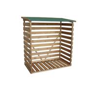 M MCombo Tablette en bois avec paroi arrière pour cheminée d'extérieur 1200 abri en bois avec couverture imperméable (naturel)