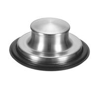 M METERXITY 1-Pack Bouchon D'Evier De Cuisine, Bouchon De Broyeur A Ordures en Acier Inoxydable De 3-3/8 Pouces, D'Evier Universel Adapte A Un 3-1/2 Pouces De Diametre [Blanc Argent]