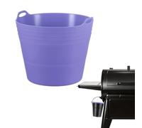 M METERXITY 1-Pack Doublures de Seau à Graisse Réutilisables en Silicone | Violet, Pliable, Barbecue, Gril, Plateau Égouttoir, Pellets, Accessoires