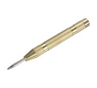 M METERXITY 1-Pack Pointeau Automatique, 133mm Acier Rapide Pointeau à Ressout Pour Plaque d'Acier/Panneau en Bois/Verre, Pointeau à Impact Réglable Outil Brise-Vitre [Ton Or]