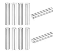 M METERXITY 10-Pack Goujon 8 x 40 mm, 316 Acier Inoxydable Élément de Fixation pour Dispositifs Métalliques/Projets en Bois, Goujon de Support Cylindrique pour Étagère [Ton Argenté]