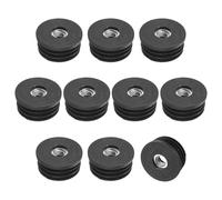 M METERXITY 10-Pack Inserts pour Tubes Ronds 32mm OD | Pour Tube Plastique Avec Filetage M8 Pour Chaise/Table/Roulette 30mm ID, Bouchon D'Extrémité De Tube Protecteurs De Sol