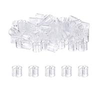 M METERXITY 100-Pack Marqueurs De Cintres Vides en Plastique, Pinces De Taille Codées par Couleur Adaptées Tiges De 3.5mm Cintres À Vêtements/Cintres Métalliques, Marqueur De Codage Coloré