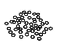 M METERXITY 100 Pcs Kit de Rondelles en Caoutchouc Noir Assorties, 5mm ID 11mm OD 1,6mm Épaisseur Rondelle Plate en Caoutchouc, Rondelles de Tuyau de Douche pour Vis/Robinets Ménagers