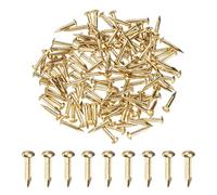 M METERXITY 100-Pcs Petits Clous Miniatures, 1.5mm x 10mm Clous De Precision En Laiton Tete Ronde Pour Wooden/DIY Crafts Decorative/Household Accessories/Picture Hanging