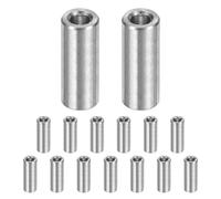 M METERXITY 15PCS Entretoises M3 En Acier Inox 304 3mm Alésage x 6mm Diamètre Extérieur x 15mm Longueur Entretoise Métallique Pour Vis Douille Finition Lisse Entretoise Ronde Argent