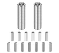M METERXITY 15PCS M3 304 Entretoises En Acier Inox 3mm ID x 6mm OD x 20mm l Entretoise Métallique Pour Vis Douille Finition Lisse Entretoise Ronde 304 Acier Inox Pour Vis Boulons Argent