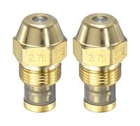 M METERXITY 2-Pack Buse de Brûleur à Fioul 2.75 GPH 60° Laiton Jaune | Cône Solide, Remplacement, B, Universel, pour Chauffage, Fournaise, Chaudière, Brûleurs Haute Pression