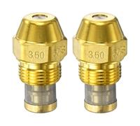 M METERXITY 2-Pack Buse Fioul 3.5 GPH 60 Degrés Laiton Jaune | Brûleur, Remplacement, Cône, Solide B, Universel, pour Chauffage, Fournaise, Chaudière, Haute Pression