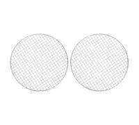 M METERXITY 2-Pack Grille De Froid 12" Ronde Grille De Cuisson Argent | En Acier Inoxydable, Pour BBQ Cuisson Rôtissage Grillage Cuisson À La Vapeur