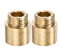 M METERXITY 2 Paquet Laiton Mâle à Femelle Mamelon Tuyau Raccord Extension, Appliquer à Extérieur/Robinet/Industriel (G1/2 Filetage, 30mm Longueur)
