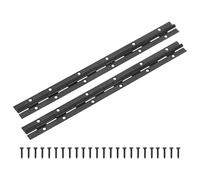 M METERXITY 2 Paquets De Charnières À Piano, 16 Pouces / 400mm Charnières À Piano En Acier Inoxydable Continu Avec Trous Et Vis Pour Portes [1.2x 0.06"/ 30x 1.5mm Épaisseur D'Ouverture, Noir]