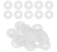M METERXITY 20-Pcs Rondelles Plates En Nylon M14 14mm Alésage Blanc | 44mm Diamètre Extérieur, 3mm Épaisseur, Rondelles Plastiques Lisses, Fixation Joint Espaceur Bague