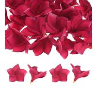 M METERXITY 30-Pack Fleurs Artificielles De Plumeria, Fausses Tetes De Fleurs en Soie Petales De Plumeria Hawaiian pour DIY Artisanat/Robe/Mariage/Decoration De Fete [Rose Rouge, 3.9"/10cm]