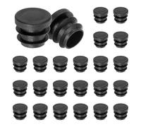 M METERXITY 30 Pack Round Plastic Plug OD 16mm pour Tubing Post Black | Furniture Tube Inserts Pipe Hole End Caps, Glide Insert, pour Pipe Post Table Chair Leg Metal Tubing Fence