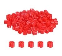 M METERXITY 300-Pack Marqueurs De Cintres Vierges en Plastique Rouge | Tiges De 3.5mm, Pinces De Taille Codées Par Couleur, Cintres À Vêtements/Cintres Métalliques, Marqueur Codé Par Couleur