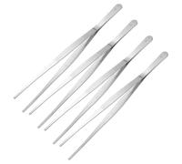 M METERXITY 4-Pack Pinces de Cuisine 10 in Acier Inoxydable | Pointes Crantées de Précision, Cuisinier, Pinces à Cocktail, Barbecue, Dressage, Service, Outils Professionnels