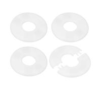 M METERXITY 4-Pack Wall Split Flange, pour 1.3 Inch/32mm OD Pipe ABS Escutcheon Plate Round Self-Adhesive Plumbing Cover Plates pour Water Pipe/Faucet [White]