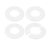 M METERXITY 4-Pack Wall Split Flange, pour 2.5 Inch/63mm OD Pipe ABS Escutcheon Plate Round Self-Adhesive Plumbing Cover Plates pour Water Pipe/Faucet [White]