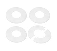M METERXITY 4-Pack Wall Split Flange, pour 2 Inch/50mm OD Pipe ABS Escutcheon Plate Round Self-Adhesive Plumbing Cover Plates pour Water Pipe/Faucet [White]