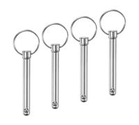 M METERXITY 4 Pcs Goupilles à Dégagement Rapide, 8mm Diamètre, 51mm Longueur d'Utilisation Goupille Supérieure Bimini pour Construction Navale/Bateau, 60mm Long Total en Acier au Carbone