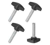 M METERXITY 4 Pcs Vis à Oreilles, M8x35mm Boutons à Ailettes en T, Bouton de Serrage à Poignées en T en Plastiqueb pour Travail du Bois/Machines, Vis à Oreilles à Filetage de Serrage [Noir]