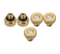M METERXITY 5 Pcs Buse de Brumisation en Laiton, 0.4mm Orifice 10/24 UNC Buses de Brumisation de Rechange à Joint Torique pour Système de Froid, Atomisation à Basse Pression